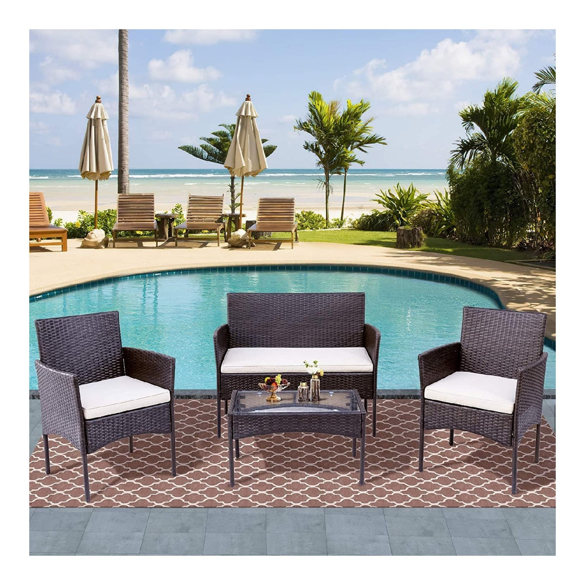 Salottino Giardino Esterno Mobili Set da conversazioni 40 cm 5 cm