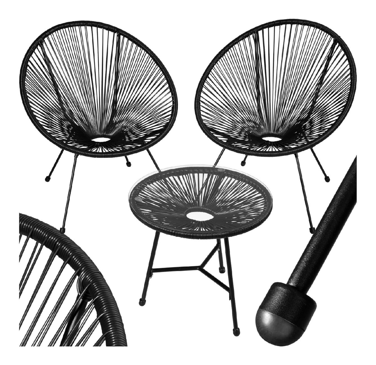 STILE RETRO Scopri comfort Sedie per tavolo da giardino