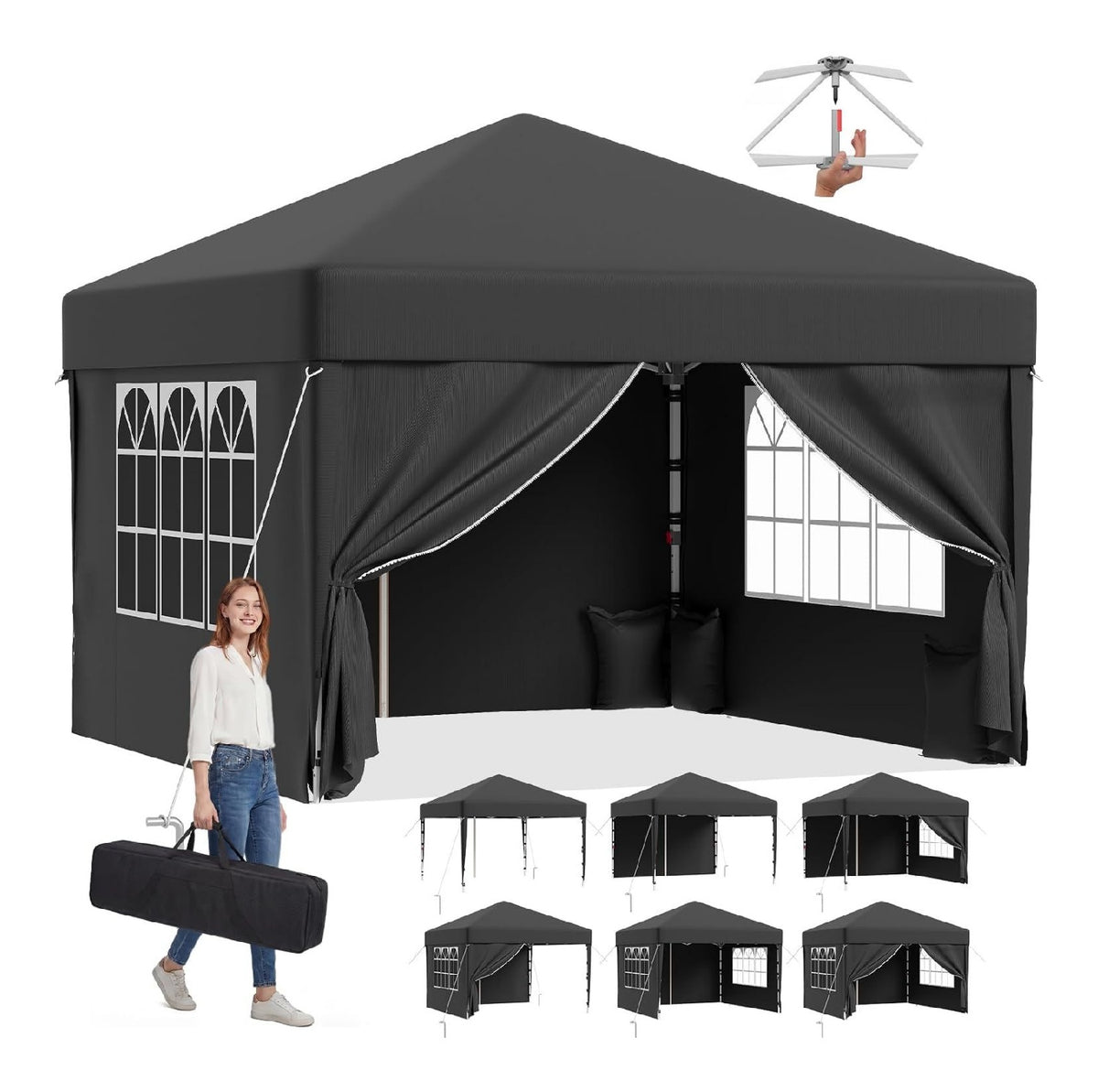 Gazebo 10 CM 10 cm con RAPIDO Grazie suo innovativo