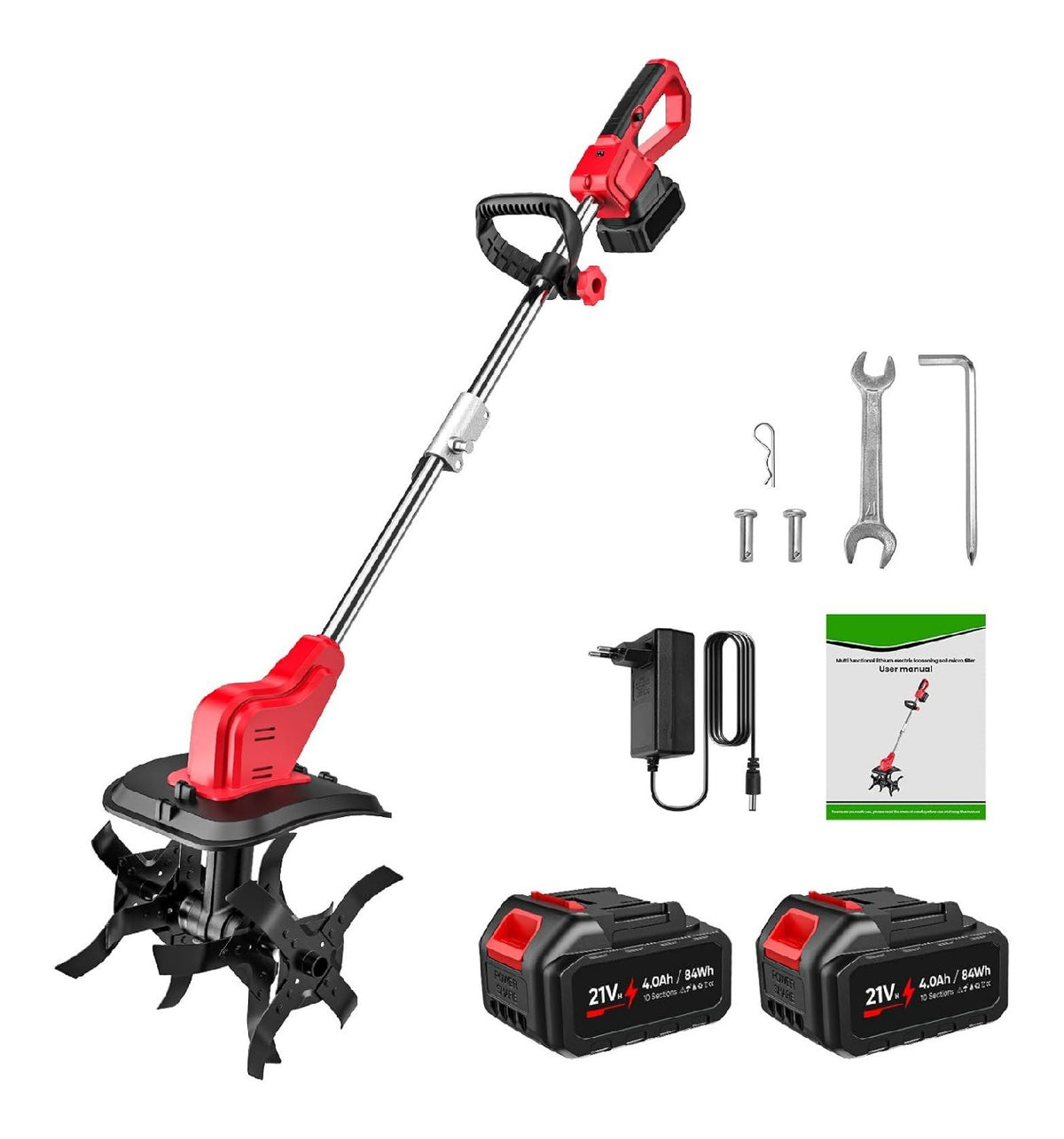 Motozappe per uso esterno Potenza potente Questa batteria 4,0 Ah 30 cm