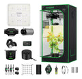 Tende idroponiche per uso esterno Set completo Growbox sistema 120 cm 100 W