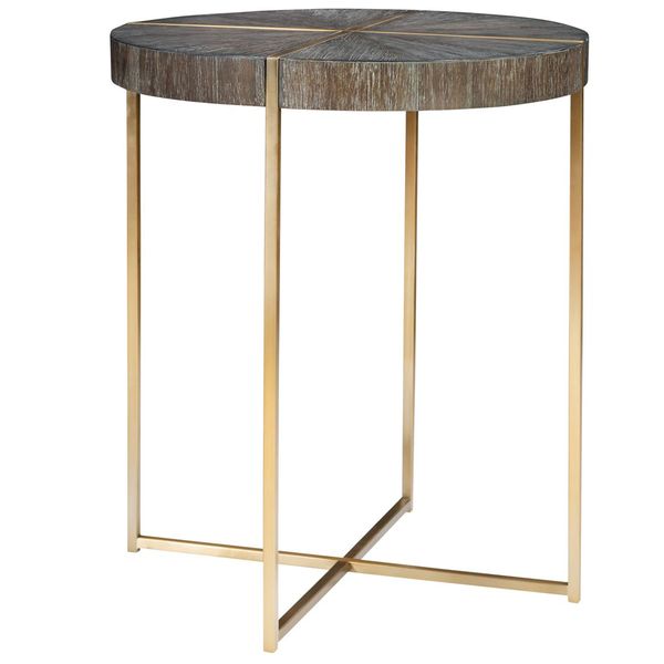 Tavolo decorativo Taja in ottone spazzolato