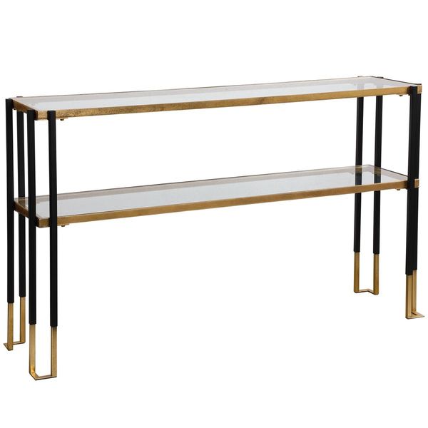 Tavolo consolle Kentmore, Nero/Oro