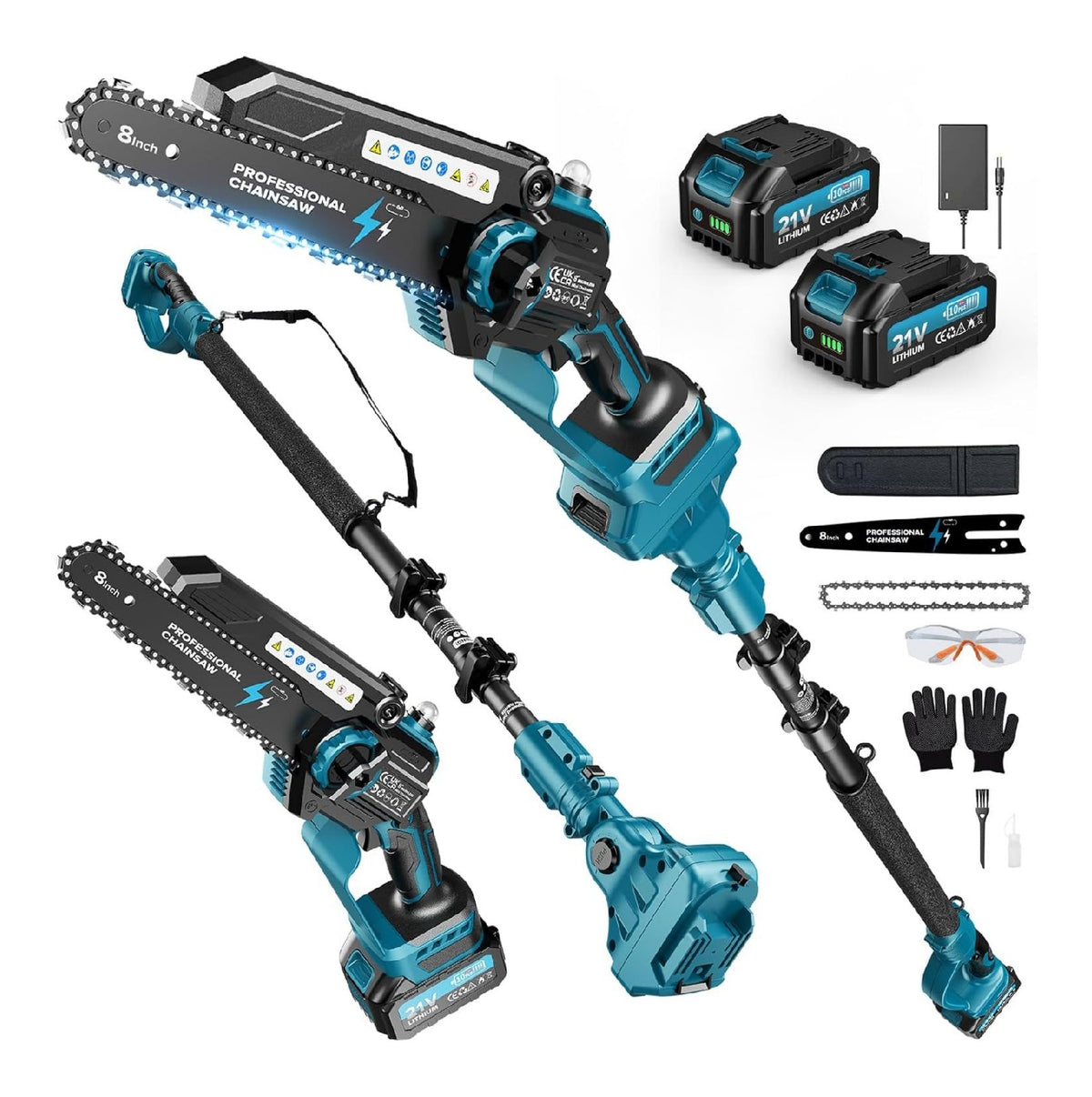 Motoseghe in- potatore telescopico batteria 83 cm 2 m