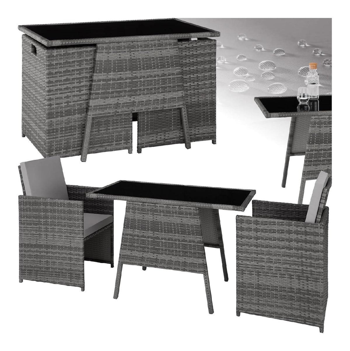 Scopri massimo comfort nostre per giardino, Set da pranzo 120 kg 5 cm