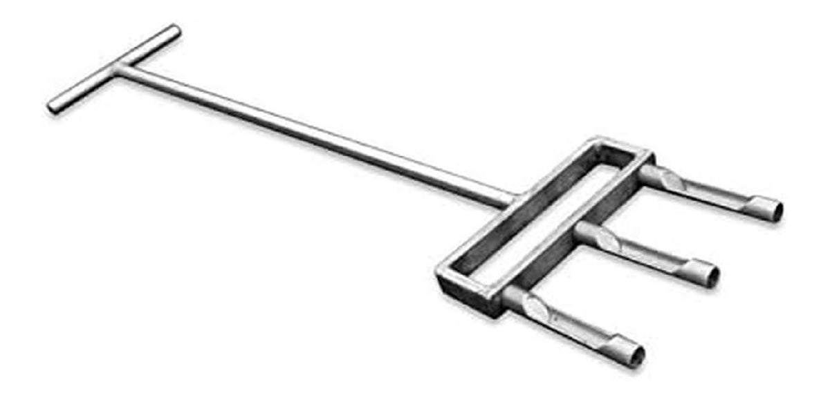 Struttura acciaio inox uso per giardino, Forche 130 mm 16 mm