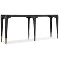 Tavolo consolle Chapman finitura Shou Sugi Ban nero carbonizzato