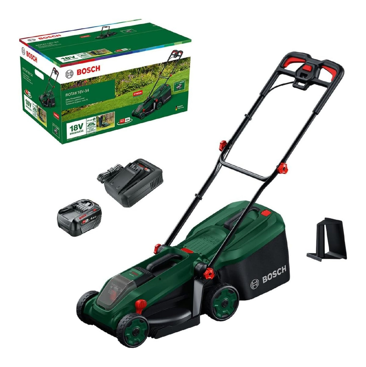 Motore brushless prestazioni livello Tagliaerba con lama rotante 34 cm 18V